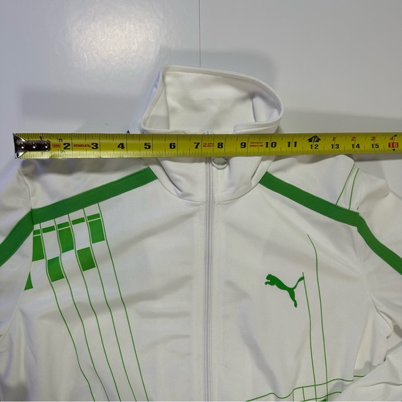 Puma Women’s Track Jacket Small White Green Full Zip Athletic NWT - Picture 6 of 9